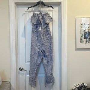 J.Crew seersucker jumpsuit